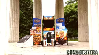 Iran war video games placed at DC War Memorial by Secret Handshake